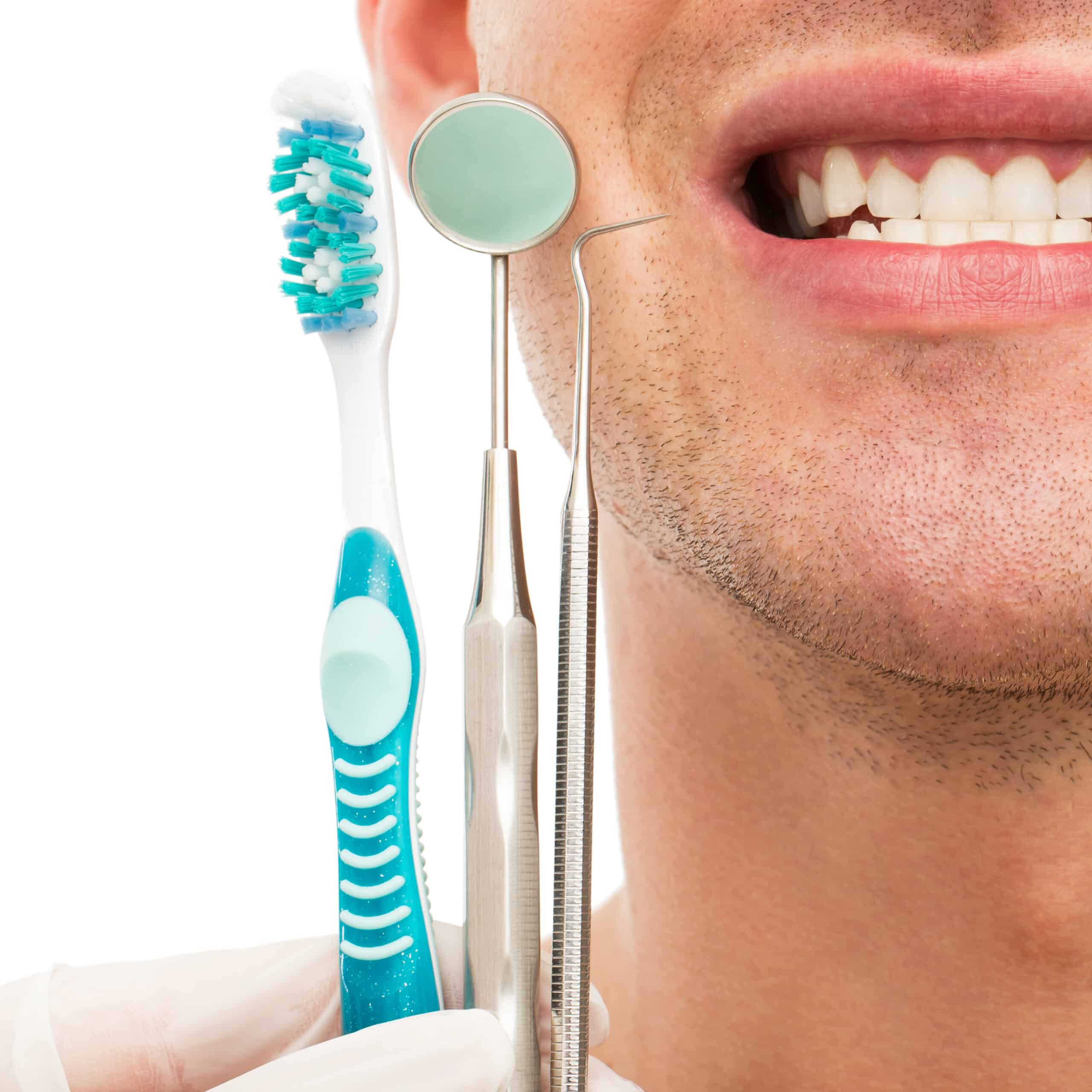 Dentistry. Young guy and his teeth